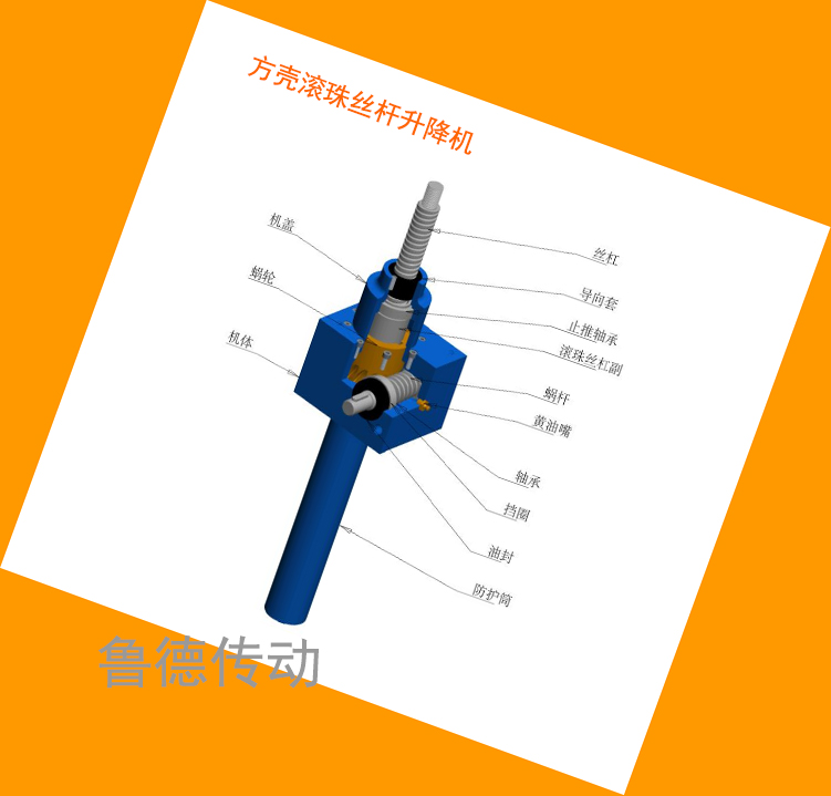 方殼<strong>滾珠絲杆升降機</strong>